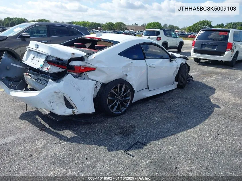 2019 Lexus Rc 300 F Sport VIN: JTHHA5BC8K5009103 Lot: 41318502