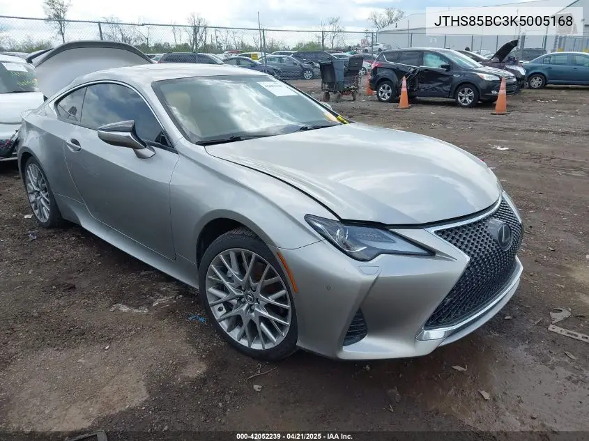2019 Lexus Rc 300 VIN: JTHS85BC3K5005168 Lot: 42052239