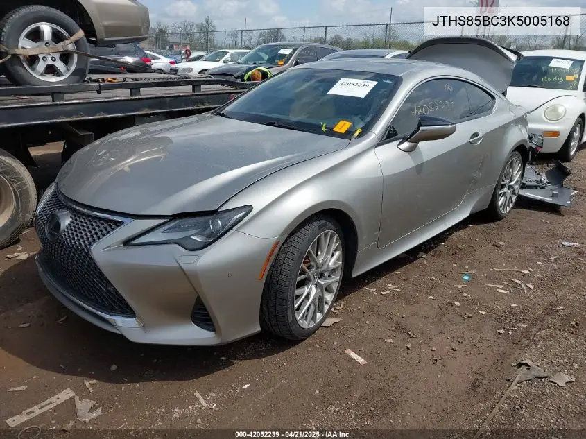 2019 Lexus Rc 300 VIN: JTHS85BC3K5005168 Lot: 42052239