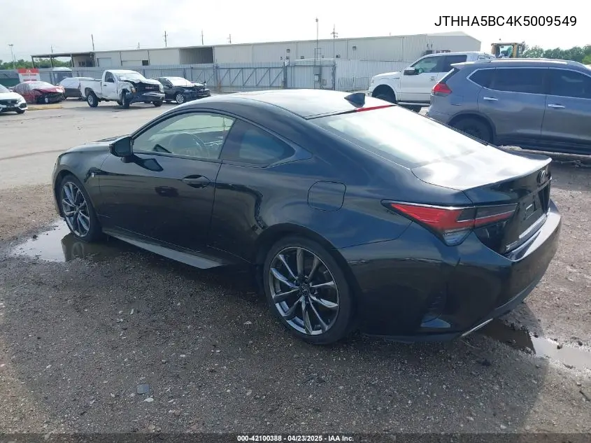 2019 Lexus Rc 300 F Sport VIN: JTHHA5BC4K5009549 Lot: 42100388