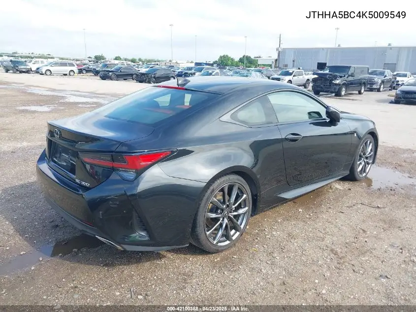 2019 Lexus Rc 300 F Sport VIN: JTHHA5BC4K5009549 Lot: 42100388