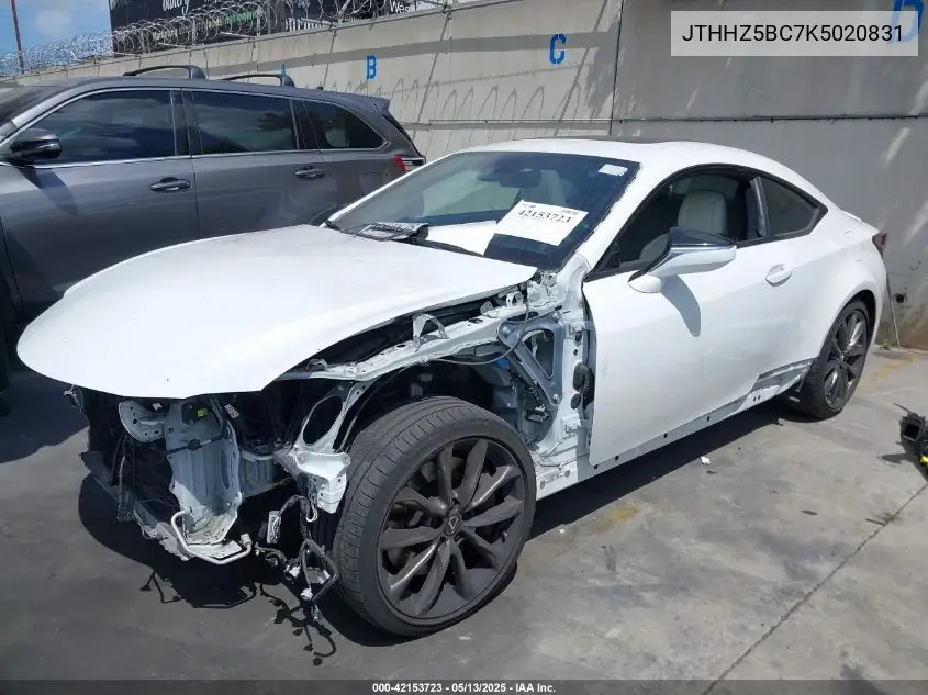 2019 Lexus Rc 350 F Sport VIN: JTHHZ5BC7K5020831 Lot: 42153723