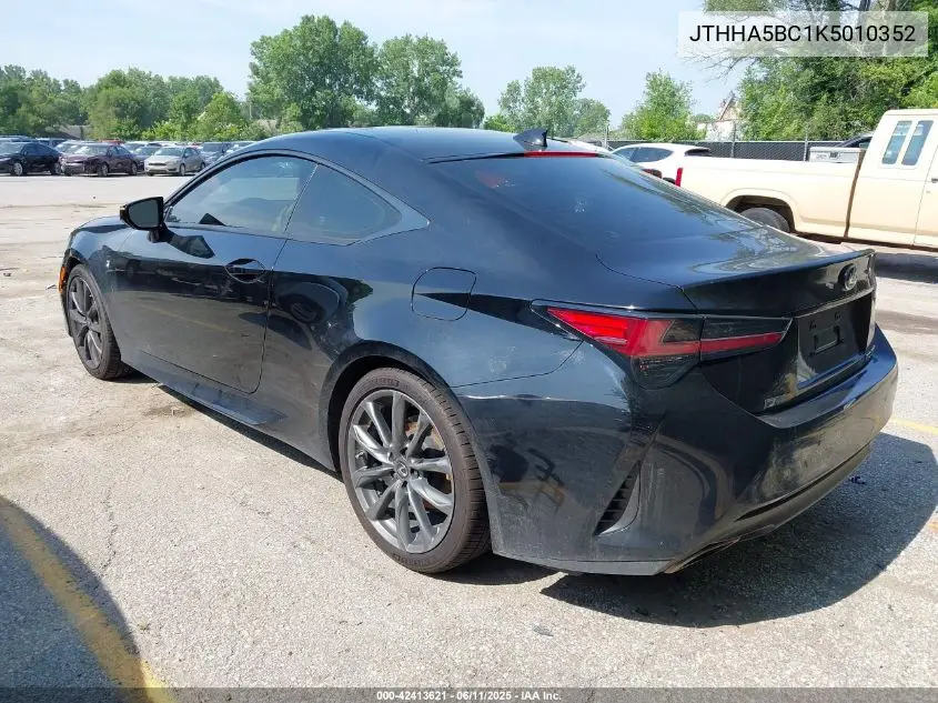 2019 Lexus Rc 300 F Sport VIN: JTHHA5BC1K5010352 Lot: 42413621