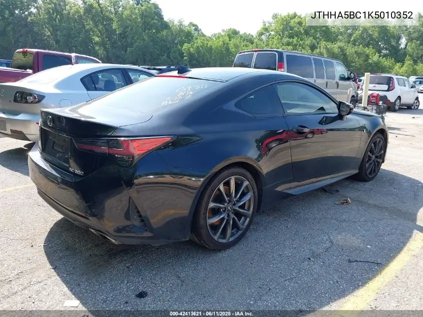 2019 Lexus Rc 300 F Sport VIN: JTHHA5BC1K5010352 Lot: 42413621