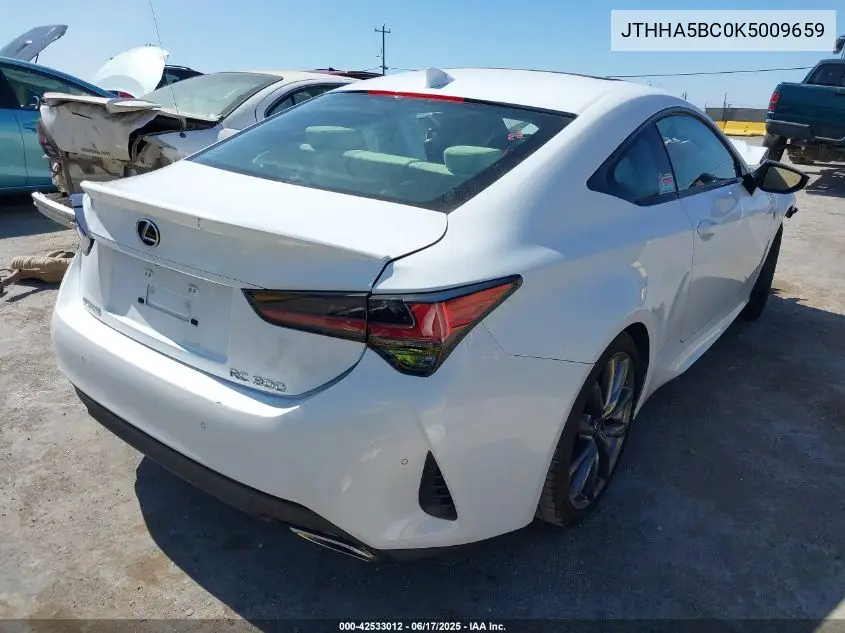 2019 Lexus Rc 300 F Sport VIN: JTHHA5BC0K5009659 Lot: 42533012