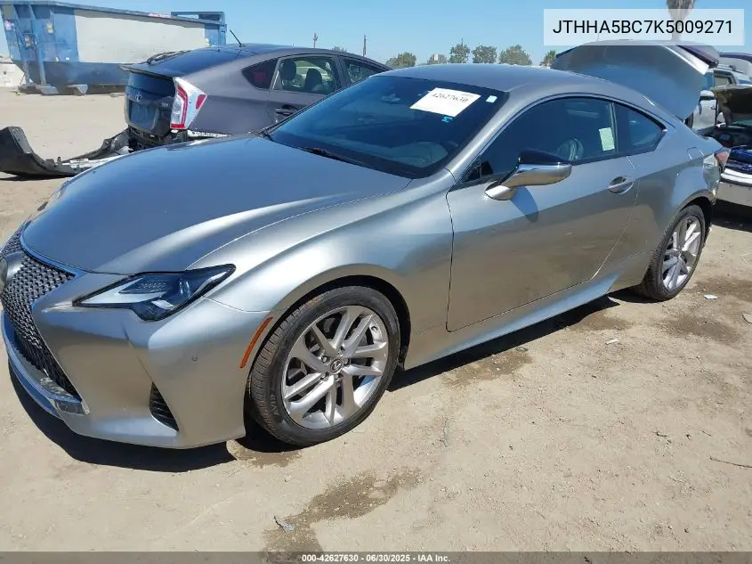 2019 Lexus Rc 300 VIN: JTHHA5BC7K5009271 Lot: 42627630