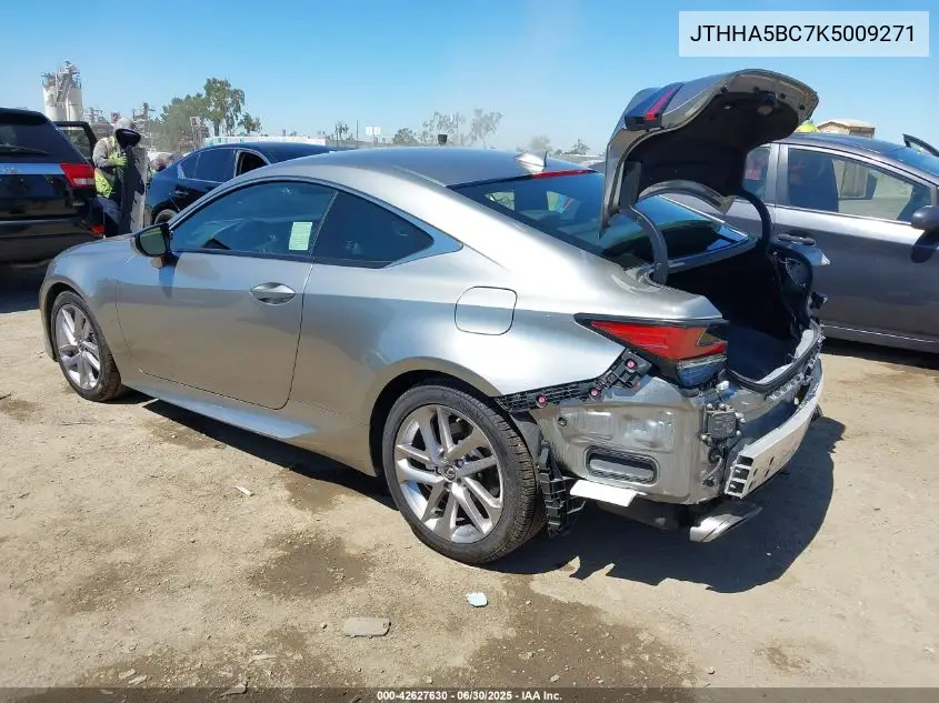 2019 Lexus Rc 300 VIN: JTHHA5BC7K5009271 Lot: 42627630