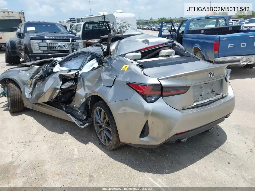2021 Lexus Rc 300 F Sport VIN: JTHGA5BC2M5011542 Lot: 42524027