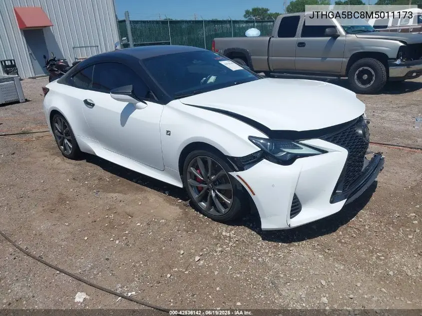 2021 Lexus Rc 300 F Sport VIN: JTHGA5BC8M5011173 Lot: 42536142