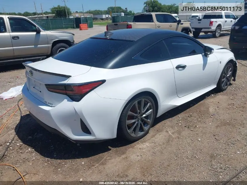 2021 Lexus Rc 300 F Sport VIN: JTHGA5BC8M5011173 Lot: 42536142