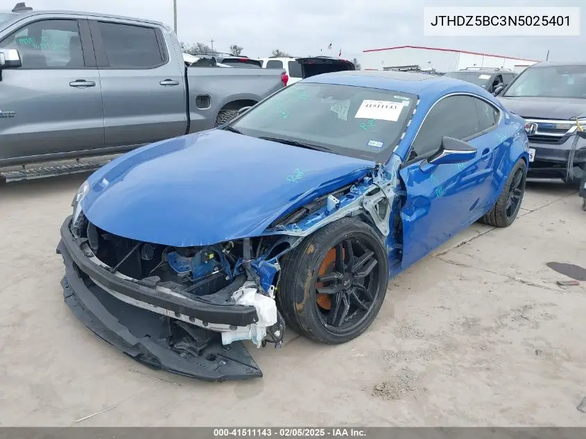 2022 Lexus Rc 350 VIN: JTHDZ5BC3N5025401 Lot: 41511143
