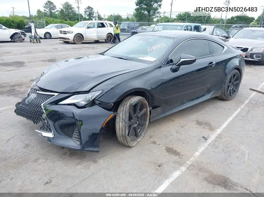 2022 Lexus Rc 350 VIN: JTHDZ5BC3N5026483 Lot: 42361490