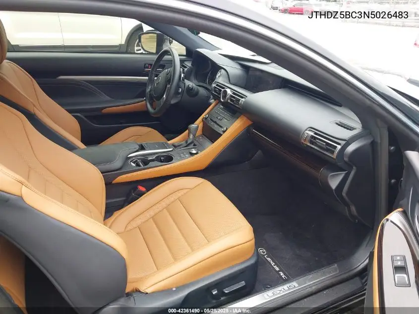2022 Lexus Rc 350 VIN: JTHDZ5BC3N5026483 Lot: 42361490
