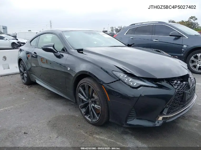 2023 Lexus Rc 350 F Sport VIN: JTHGZ5BC4P5027402 Lot: 42181360
