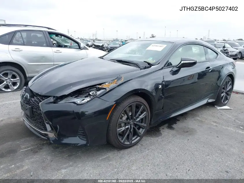 2023 Lexus Rc 350 F Sport VIN: JTHGZ5BC4P5027402 Lot: 42181360
