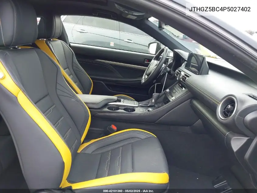 2023 Lexus Rc 350 F Sport VIN: JTHGZ5BC4P5027402 Lot: 42181360
