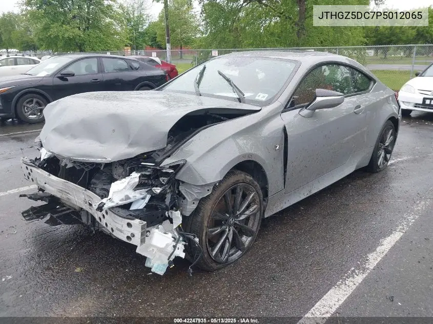 2023 Lexus Rc 350 F Sport VIN: JTHGZ5DC7P5012065 Lot: 42247935