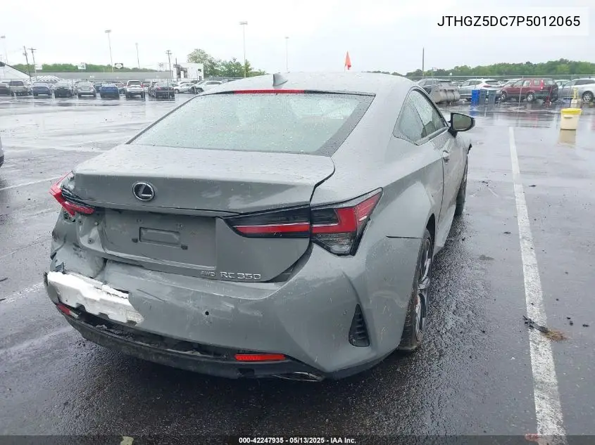 2023 Lexus Rc 350 F Sport VIN: JTHGZ5DC7P5012065 Lot: 42247935