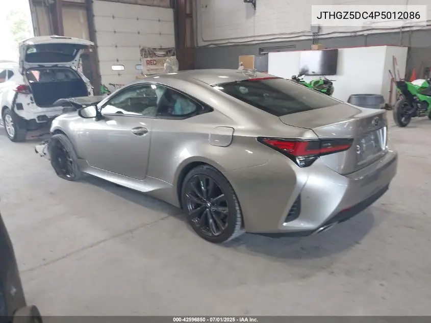 2023 Lexus Rc 350 F Sport VIN: JTHGZ5DC4P5012086 Lot: 42596850