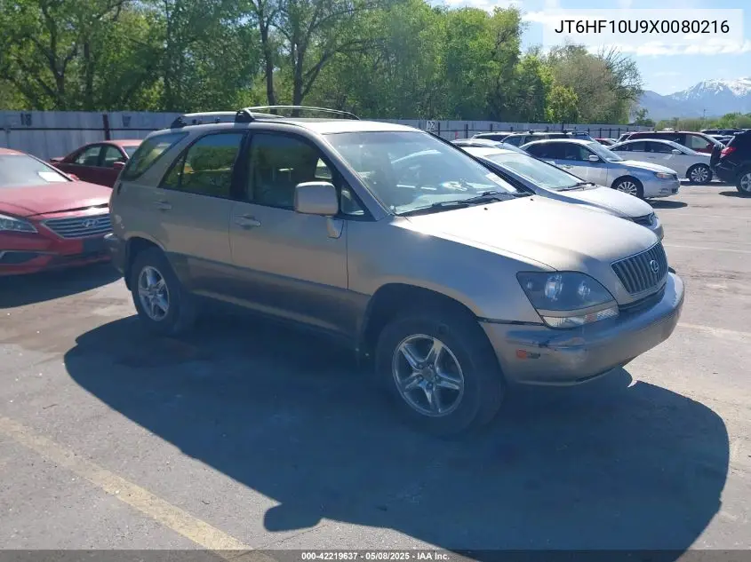 1999 Lexus Rx 300 VIN: JT6HF10U9X0080216 Lot: 42219637