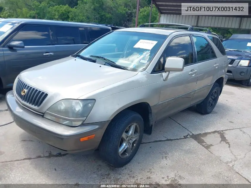 1999 Lexus Rx 300 VIN: JT6GF10U7X0031432 Lot: 42250930