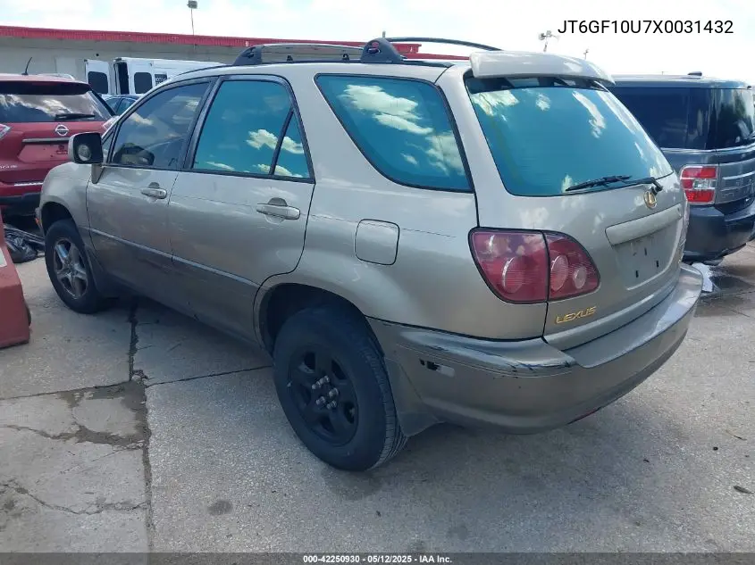 1999 Lexus Rx 300 VIN: JT6GF10U7X0031432 Lot: 42250930