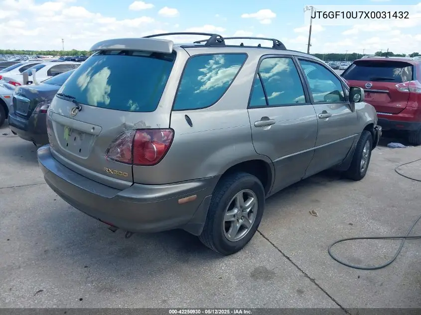 1999 Lexus Rx 300 VIN: JT6GF10U7X0031432 Lot: 42250930
