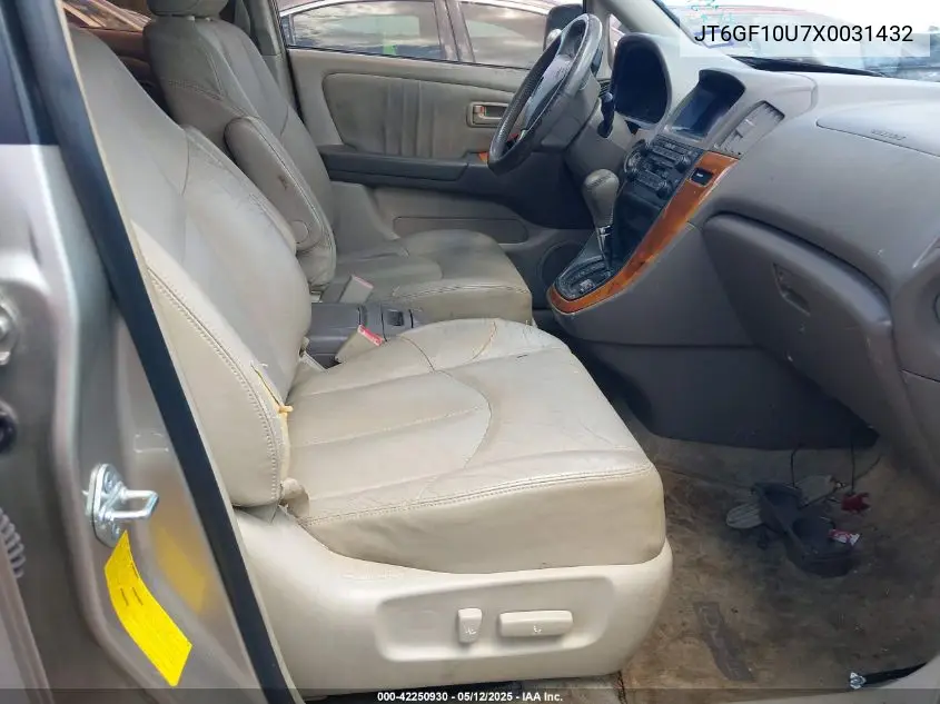 1999 Lexus Rx 300 VIN: JT6GF10U7X0031432 Lot: 42250930