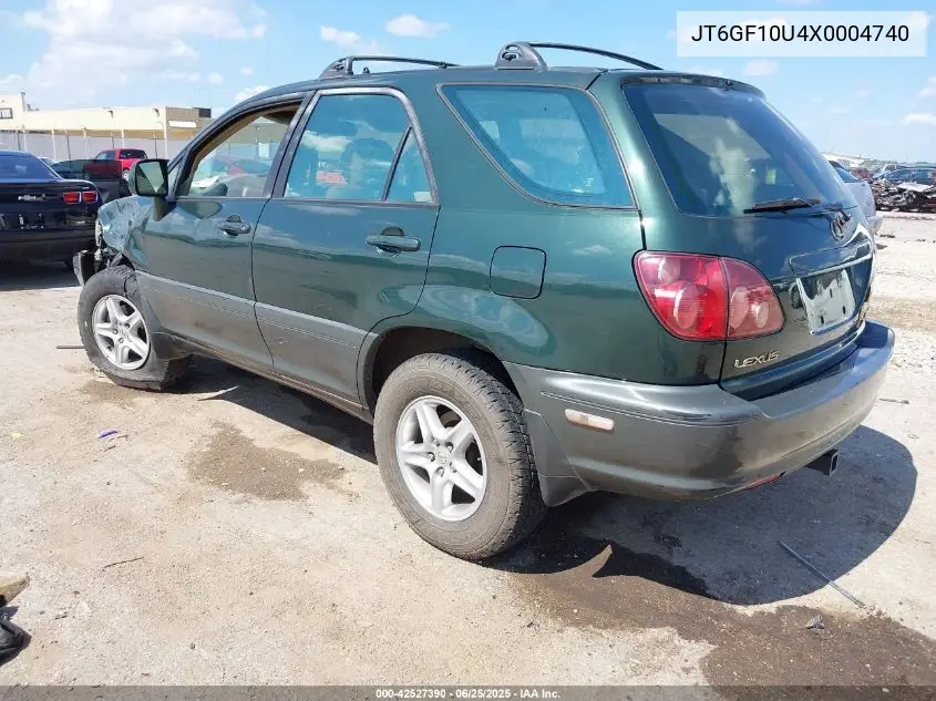 1999 Lexus Rx 300 VIN: JT6GF10U4X0004740 Lot: 42527390