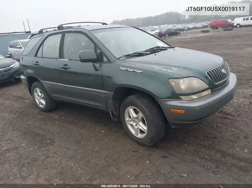 1999 Lexus Rx 300 VIN: JT6GF10U5X0019117 Lot: 42532613