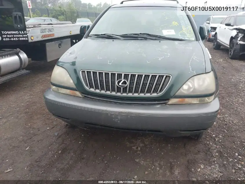 1999 Lexus Rx 300 VIN: JT6GF10U5X0019117 Lot: 42532613