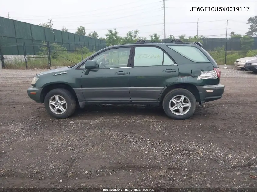 1999 Lexus Rx 300 VIN: JT6GF10U5X0019117 Lot: 42532613