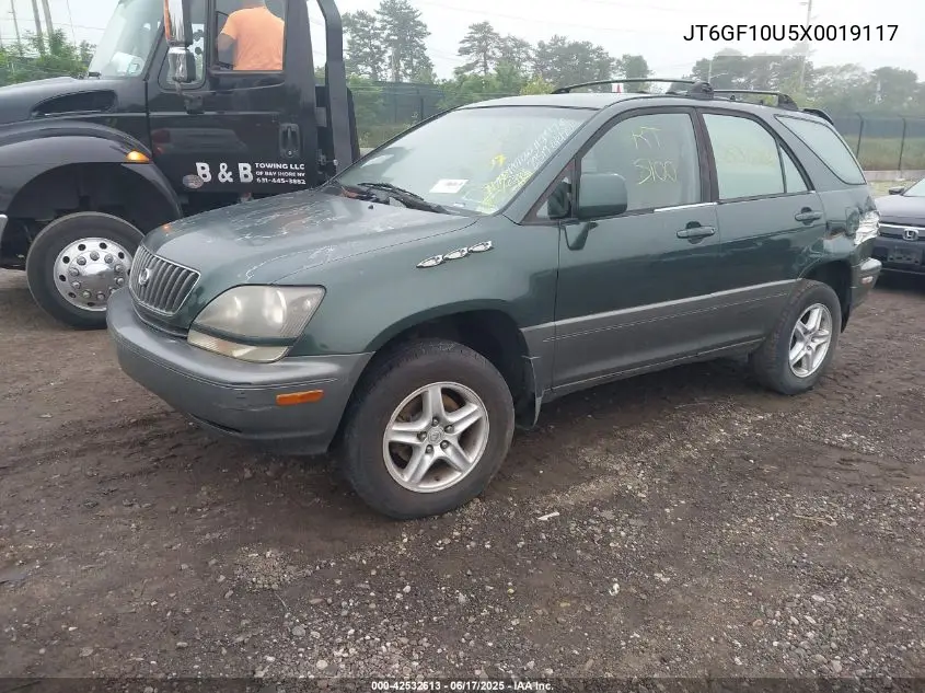 1999 Lexus Rx 300 VIN: JT6GF10U5X0019117 Lot: 42532613