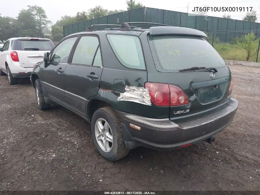 1999 Lexus Rx 300 VIN: JT6GF10U5X0019117 Lot: 42532613