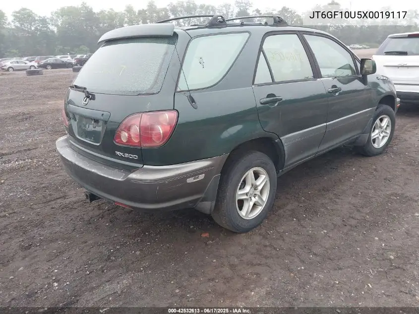1999 Lexus Rx 300 VIN: JT6GF10U5X0019117 Lot: 42532613