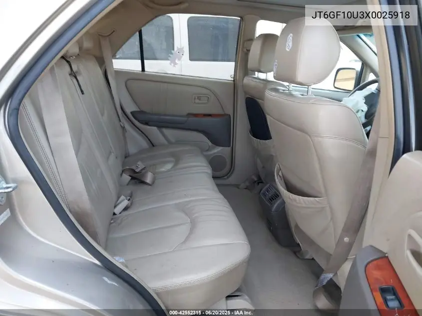 1999 Lexus Rx 300 VIN: JT6GF10U3X0025918 Lot: 42552315