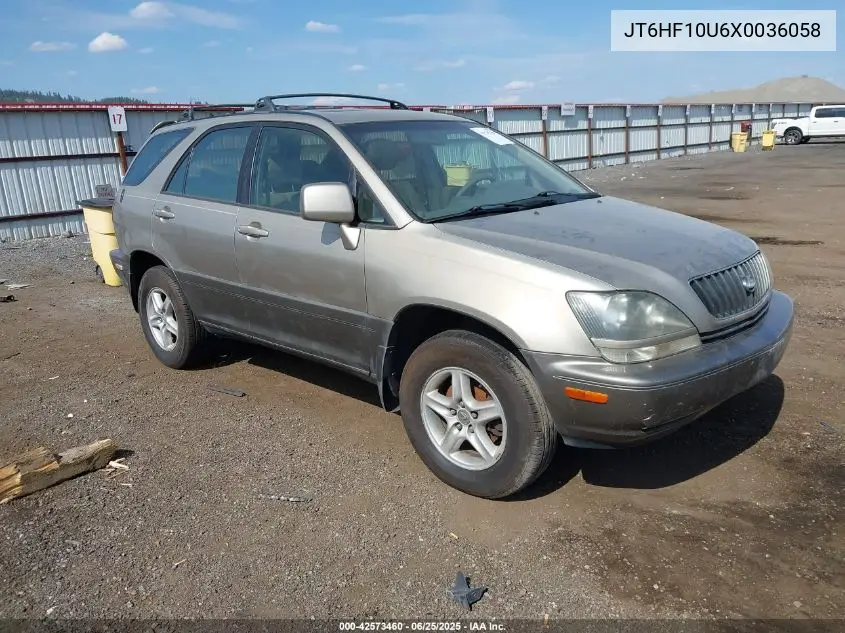 1999 Lexus Rx 300 VIN: JT6HF10U6X0036058 Lot: 42573460