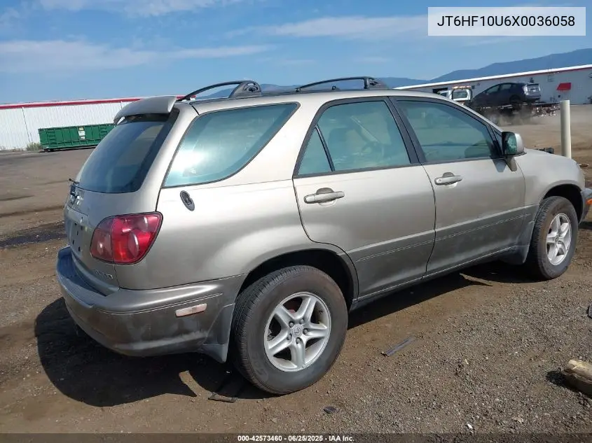 1999 Lexus Rx 300 VIN: JT6HF10U6X0036058 Lot: 42573460