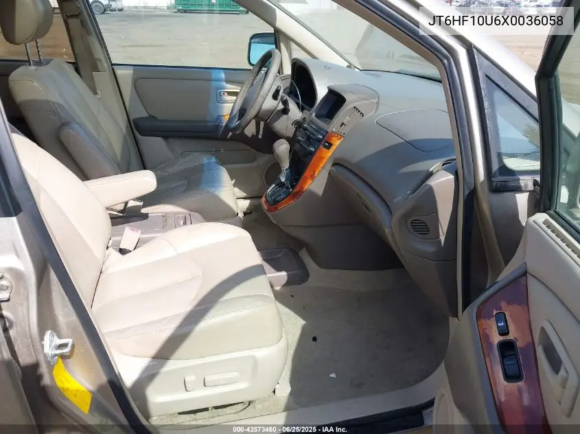 1999 Lexus Rx 300 VIN: JT6HF10U6X0036058 Lot: 42573460