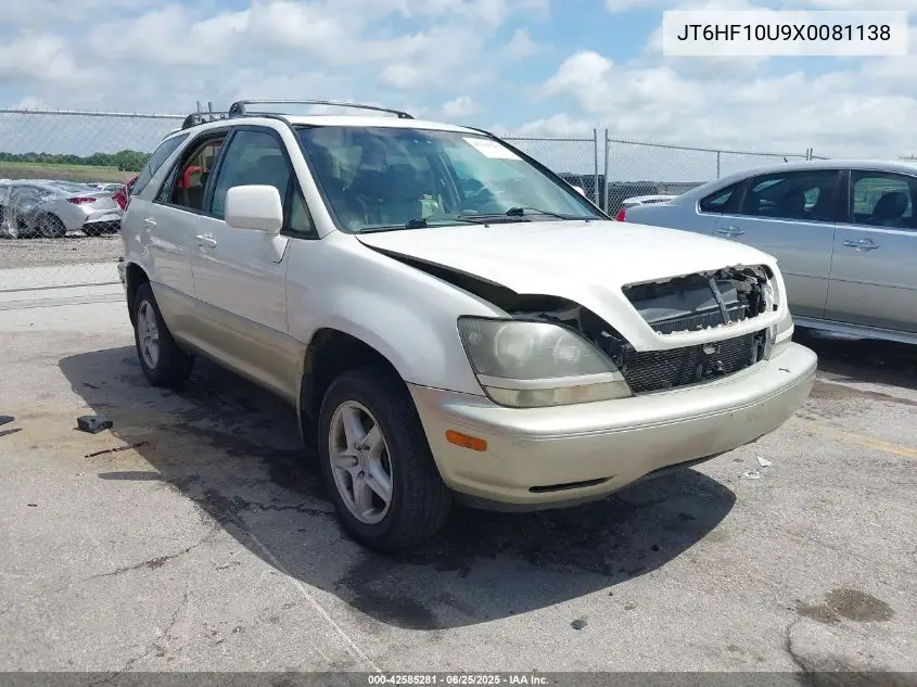 1999 Lexus Rx 300 VIN: JT6HF10U9X0081138 Lot: 42585281