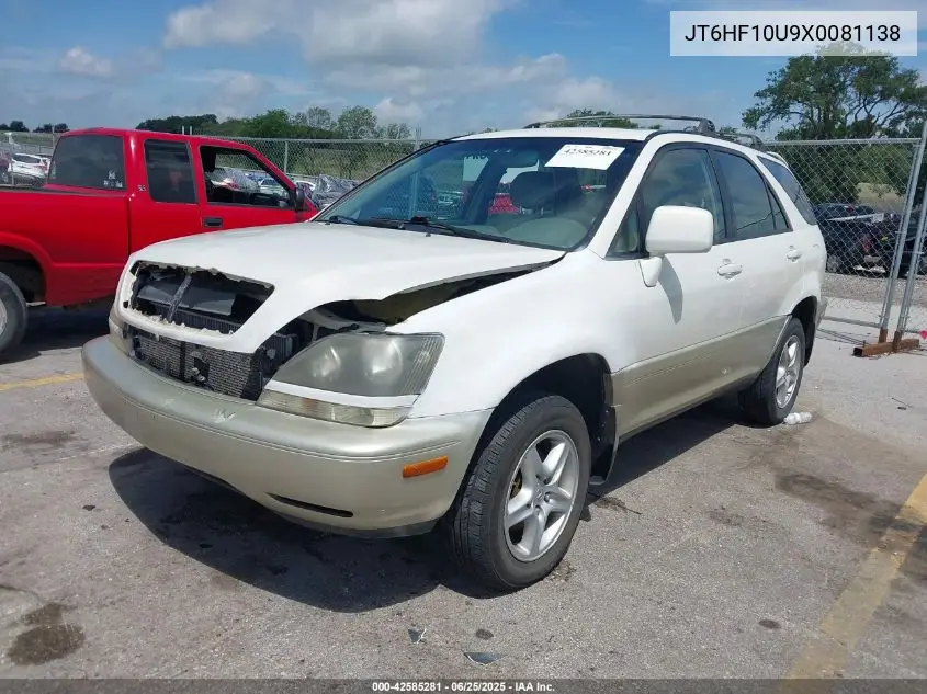 1999 Lexus Rx 300 VIN: JT6HF10U9X0081138 Lot: 42585281
