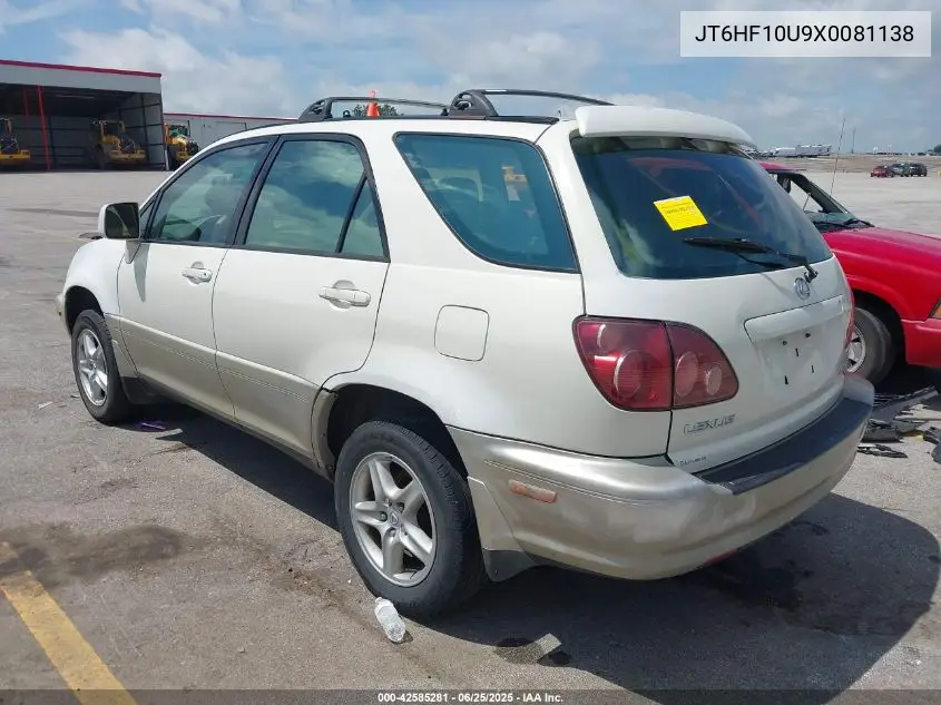1999 Lexus Rx 300 VIN: JT6HF10U9X0081138 Lot: 42585281