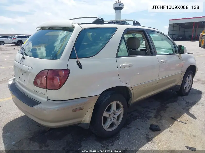 1999 Lexus Rx 300 VIN: JT6HF10U9X0081138 Lot: 42585281