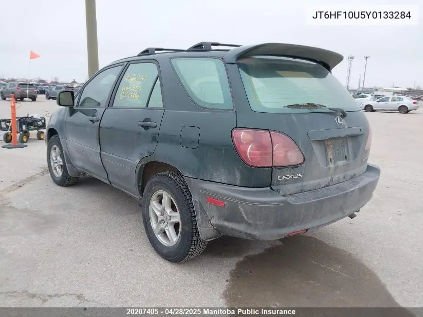 2000 Lexus Rx300 VIN: JT6HF10U5Y0133284 Lot: 20207405