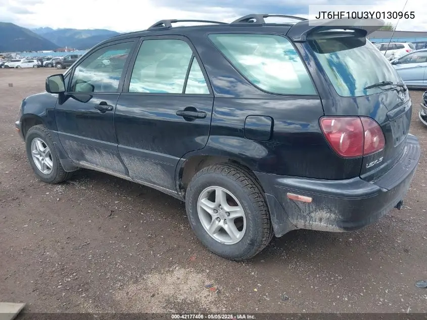 2000 Lexus Rx 300 VIN: JT6HF10U3Y0130965 Lot: 42177406