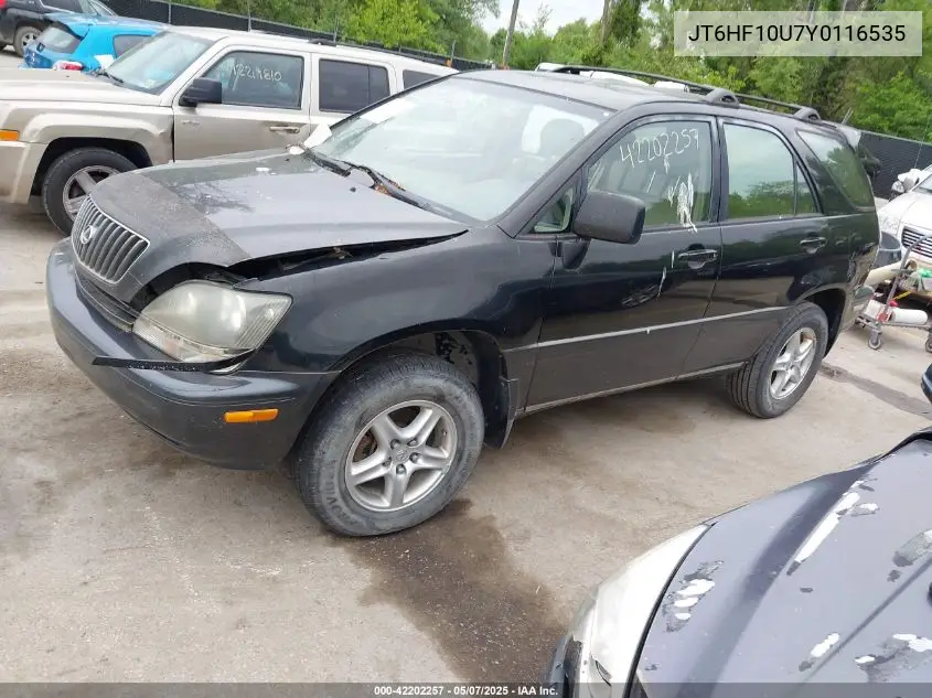 2000 Lexus Rx 300 VIN: JT6HF10U7Y0116535 Lot: 42202257