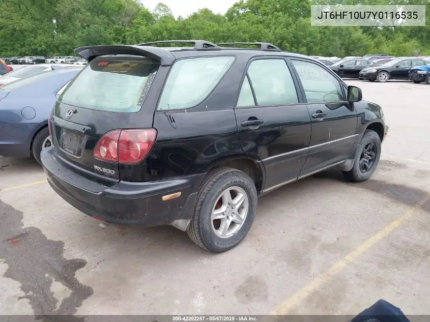 2000 Lexus Rx 300 VIN: JT6HF10U7Y0116535 Lot: 42202257