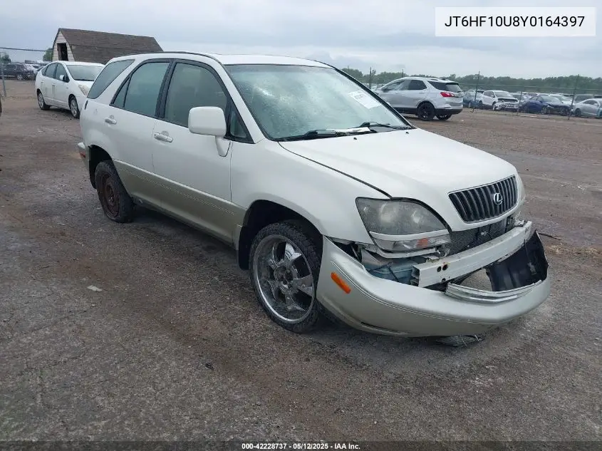 2000 Lexus Rx 300 VIN: JT6HF10U8Y0164397 Lot: 42228737