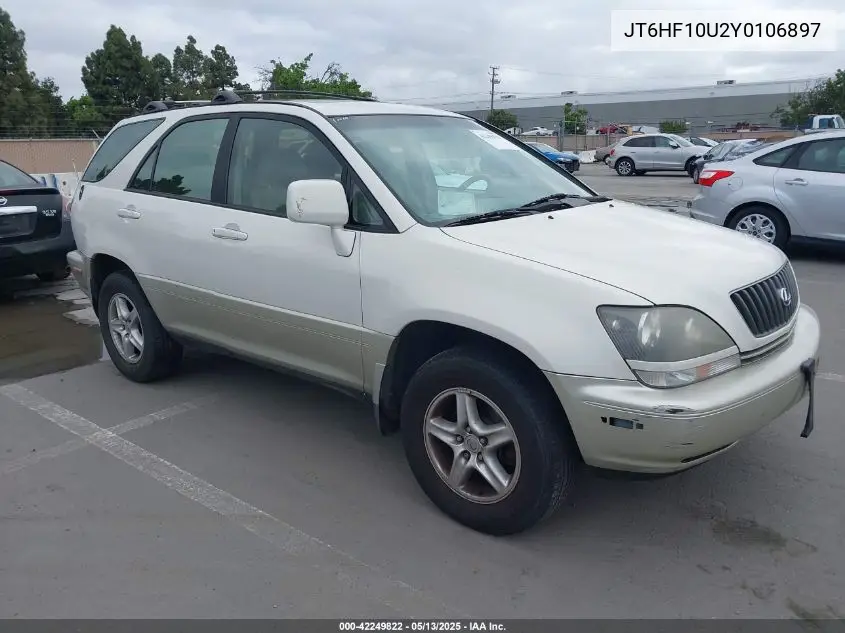 2000 Lexus Rx 300 VIN: JT6HF10U2Y0106897 Lot: 42249822