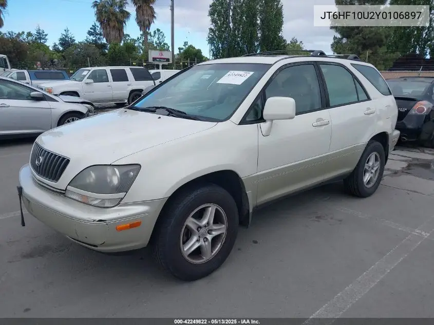 2000 Lexus Rx 300 VIN: JT6HF10U2Y0106897 Lot: 42249822